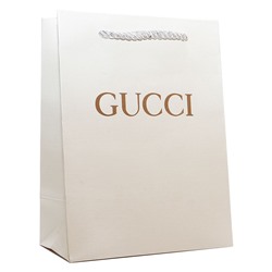 Подарочный пакет Gucci 20х15 см маленький бежевый