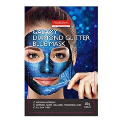 Антивозрастная подтягивающая маска-пленка PUREDERM Galaxy Diamond Glitter Blue Mask, 10гр.