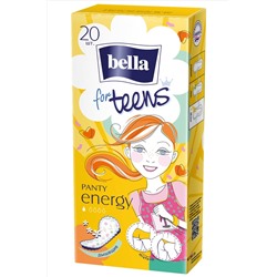 Bella, Женские ежедневные прокладки bella for teens energy 20 шт. Bella